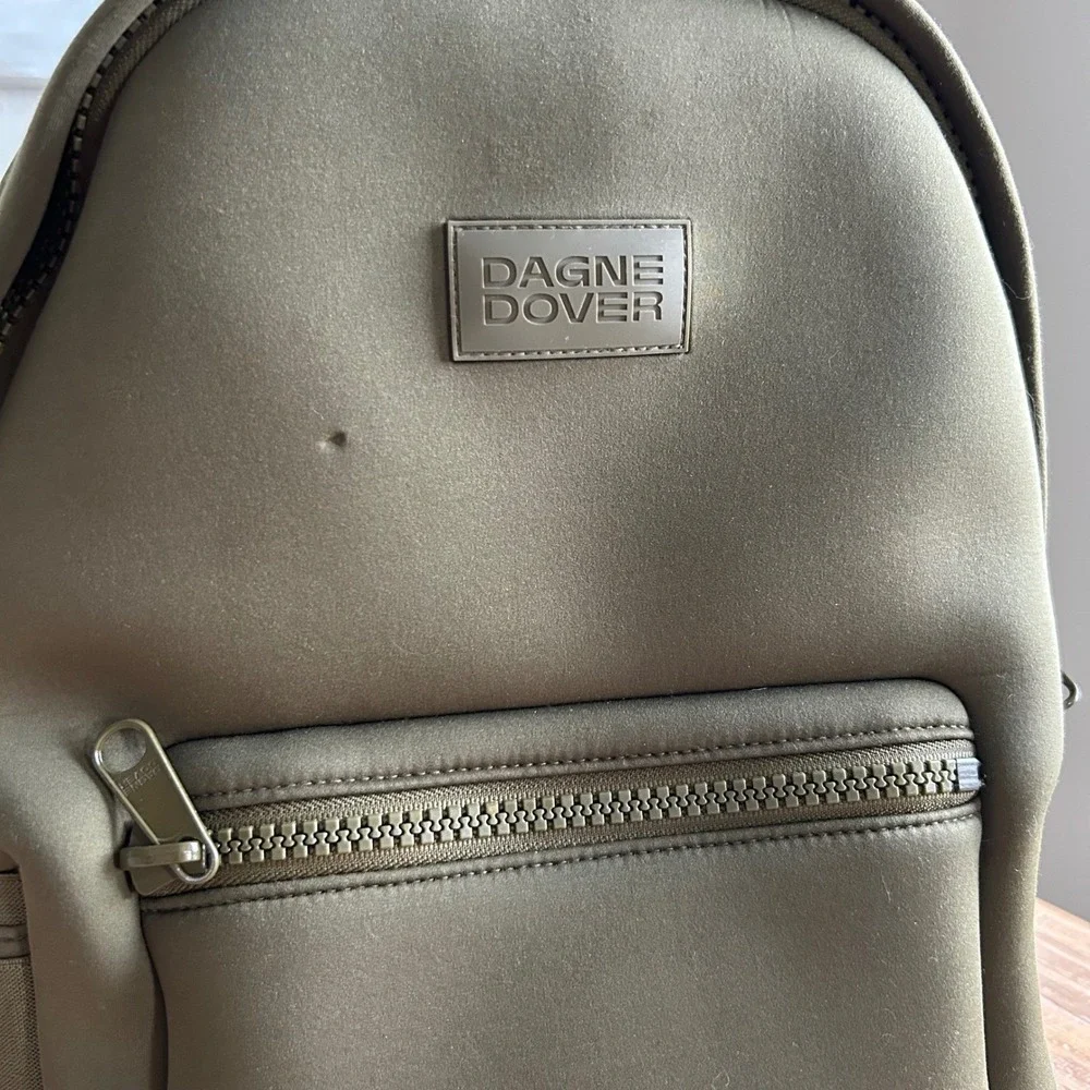 Dagne Dover Dakota Neoprene Backpack Medium Dark Moss Green Laptop Bag